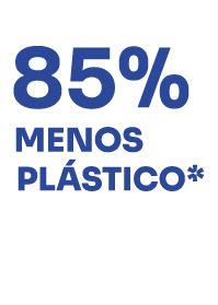 85% menos plástico